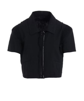 LIGHT DENIM FRILLED SHORT JACKET