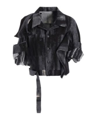 ＜LIMI feu (Women)＞ＤＩＳＣＨＡＲＧＥ　ＰＴ　ＤＥＮＩＭ　ＢＵＴＴＯＮ　ＤＥＴＡＩＬ　ＪＡＣＫＥＴ　ＬＰーＪ１０ー０２０