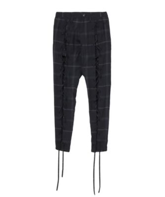 ＜LIMI feu (Women)＞ＰＬＡＩＤ　ＬＡＣＥーＵＰ　ＰＡＮＴＳ　ＬＰーＰ０２ー１０１