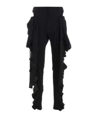 ＜LIMI feu (Women)＞ＧＡＵＺＥ　ＲＩＢＢＯＮ　ＬＡＣＥーＵＰ　ＰＡＮＴＳ　ＬＰーＰ０６ー２０９