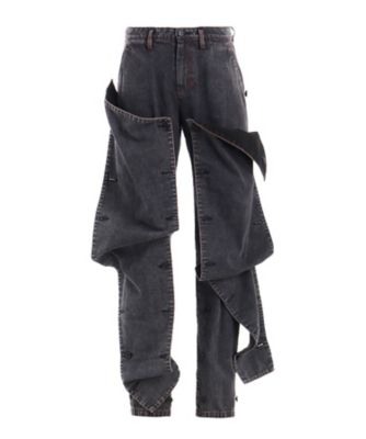 ＜LIMI feu (Women)＞ＰＯＷＤＥＲ　ＢＬＥＡＣＨ　ＢＵＴＴＯＮ　ＤＥＴＡＩＬ　ＰＡＮＴＳ　ＬＰーＰ１２ー００３