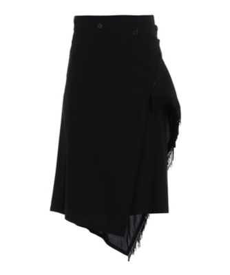 ＜LIMI feu (Women)＞ＲＡＹＯＮ　ＬＡＷＮ　ＦＲＩＮＧＥ　ＷＲＡＰ　ＳＫＩＲＴ　ＬＰーＳ０８ー２１６