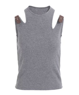 ＜LIMI feu (Women)＞ＲＩＢ　ＳＴＩＴＣＨ　ＳＨＯＵＬＤＥＲ　ＢＥＬＴ　ＴＡＮＫ　ＴＯＰ　ＬＰーＴ１０ー０４５