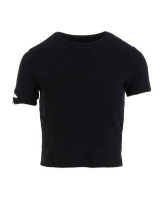 RIB STITCH BELTED CUFF TーSHIRT