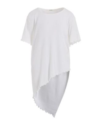 ＜LIMI feu (Women)＞ＲＩＢ　ＳＴＩＴＣＨ　ＳＱＵＡＲＥ　ＨＥＭ　ＴーＳＨＩＲＴ　ＬＰーＴ１４ー０４６