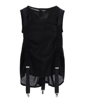 LIMI feu (Women)/リミフゥ PARALLELED PLAIN STITCH SUSPENDER TANK TOP LPーT16ー040