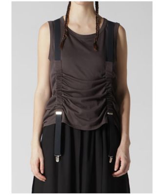 PLAIN STITCH SUSPENDER TANK TOP