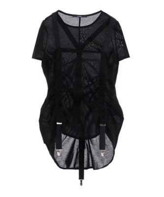 ＜LIMI feu (Women)＞ＰＡＲＡＬＬＥＬＥＤ　ＰＬＡＩＮ　ＳＴＩＴＣＨ　ＳＵＳＰＥＮＤＥＲ　ＴーＳＨＩＲＴ　ＬＰーＴ１７ー０４０