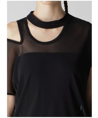 TULLE SLIT FRENCH SLEEVE TーSHIRT