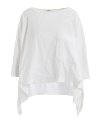 ＜LIMI feu (Women)＞ＴＵＣＫ　ＪＡＣＱＵＡＲＤ　ＢＩＧ　ＳＱＵＡＲＥ　ＴーＳＨＩＲＴ　ＬＰーＴ３２ー０３２