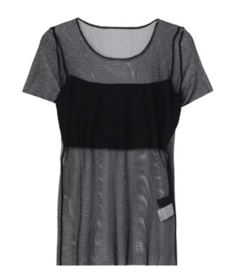 LIMI feu (Women)/リミフゥ MODIFIED TULLE BUILT IN BRA TーSHIRT LPーT37ー931