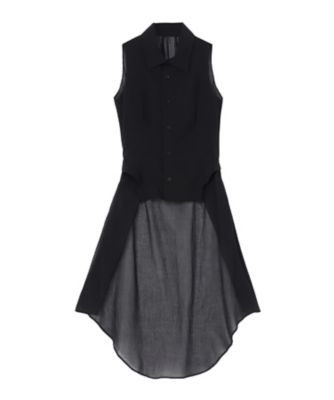 LIMI feu (Women)/リミフゥ ＬＡＷＮ　ＣＯＬＬＡＲ　ＬＯＮＧ　ＶＥＳＴ　ＬＰーＹ０２ー２０１