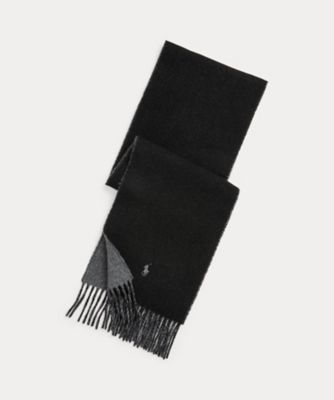 リバーシブル ウールブレンド マフラー