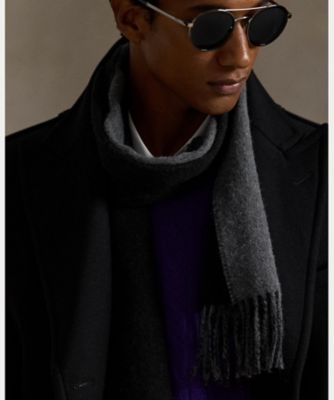 リバーシブル ウールブレンド マフラー