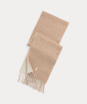 リバーシブル ウールブレンド マフラー