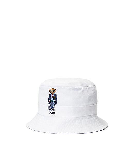  ラルフ ローレン Polo ベア ツイル バケット ハット MAPOHGS0J421371 100ホワイト 帽子