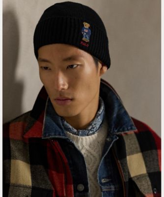 POLO ベア リブニット ビーニー 茶色 POLO RALPH LAUREN（ポロ・ラルフローレン） ポロベア ニット帽