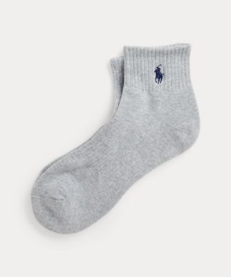 POLO RALPH LAUREN (Men)/ポロ ラルフ ローレン コットンブレンド クォータークルー ソックス MAPOHOS03420769