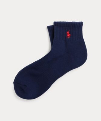 POLO RALPH LAUREN (Men)/ポロ ラルフ ローレン コットンブレンド クォータークルー ソックス MAPOHOS03420777