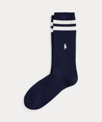 POLO RALPH LAUREN (Men)/ポロ ラルフ ローレン ストライプドカフ コットンブレンド クルー ソックス MAPOHOS03420921