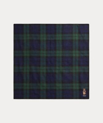 Polo ベア チェック コットン ハンカチーフ