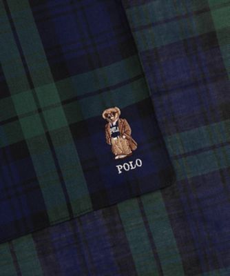Polo ベア チェック コットン ハンカチーフ