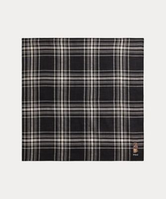 Polo ベア チェック コットン ハンカチーフ