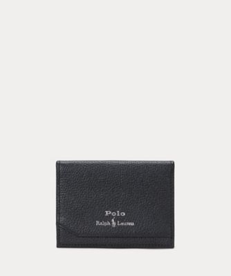 ＜POLO RALPH LAUREN (Men)＞ペブルド　レザー　フォールデッド　カード　ケース　ＭＡＰＯＳＬＧ０２３２０２１４