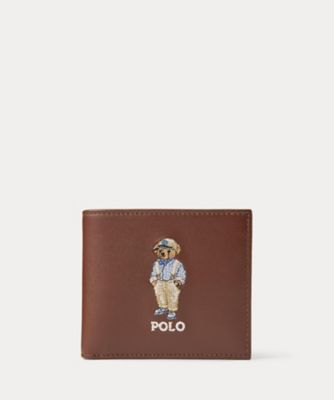 ＜POLO RALPH LAUREN (Men)＞Ｐｏｌｏ　ベア　レザー　ビルフォールド　コイン　ウォレット　ＭＡＰＯＳＬＧ０Ｇ２２０３０６