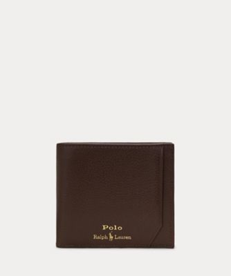 ＜POLO RALPH LAUREN (Men)＞ペブルド　レザー　ビルフォールド　コイン　ウォレット　ＭＡＰＯＳＬＧ０Ｇ２２０３２９
