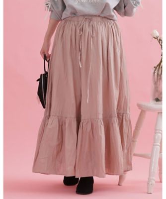 ＜MAISON MARBLE (Women)＞Ｒｏｓｙ　Ｐｉｎｋ　Ｓｋｉｒｔ　ＭＡＷ２４００５３