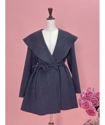 ＜MAISON MARBLE (Women)＞【受注商品】１月中旬以降お届け　Ｂｉｇ　Ｃｏｌｌａｒ　Ｃｏａｔ　ＭＡＷＣ２５０５