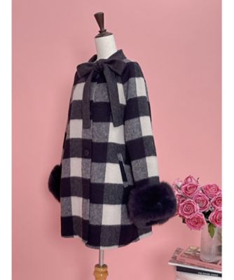 ＜MAISON MARBLE (Women)＞【受注商品】１月中旬以降お届け　Ｄｏｌｌｙ　Ｃｈｅｃｋ　Ｃｏａｔ　ＭＡＷＣ２５１８