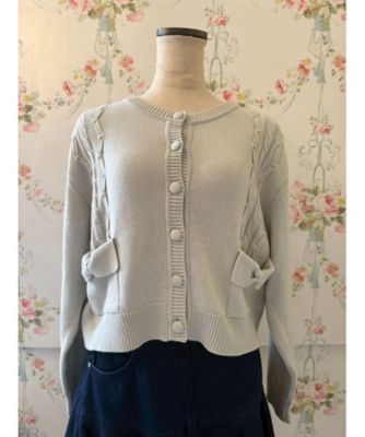 Mille Bonheur (Women)/ミルボヌール RIBBON CARDIGAN MBー0295 SAXGRAY トップス【三越伊勢丹/公式】