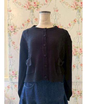 Mille Bonheur (Women)/ミルボヌール RIBBON CARDIGAN MBー0295 BLACK トップス【三越伊勢丹/公式】