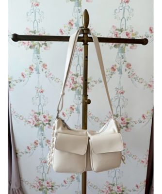 Mille Bonheur (Women)/ミルボヌール フラップポケットレースアップBAG MBー0299 WHITE 旅行用かばん・バッグ【三越伊勢丹/公式】