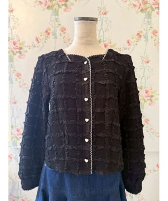 Mille Bonheur (Women)/ミルボヌール HEART BUTTON TOPS MBー307 BLACK トップス【三越伊勢丹/公式】