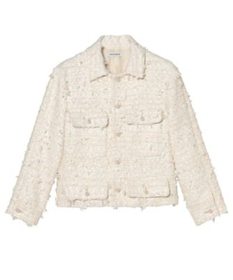 ＜MADISONBLUE (Women)＞ＳＨＯＲＴ　ＪＫ　ＲＩＢＢＯＮ　ＴＷＥＥＤ　ＭＢ２５１ー１１０２ＥＸ