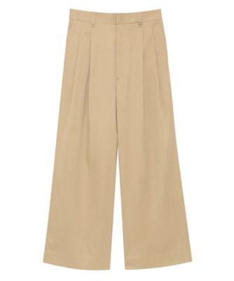＜MADISONBLUE (Women)＞パンツ　ＰＬＥＡＴＥＤ　ＷＩＤＥ　ＬＥＧ　ＰＡＮＴＳ　ＣＨＩＮＯ　ＭＢ２５１－３００８