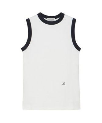 MADISONBLUE (Women)/マディソンブルー カットソー　ＢＩーＣＯＬＯＲ　ＴＲＩＭ　ＣＲＥＷ　ＮＥＣＫ　ＴＡＮＫ　ＭＢ２５１ー７００７