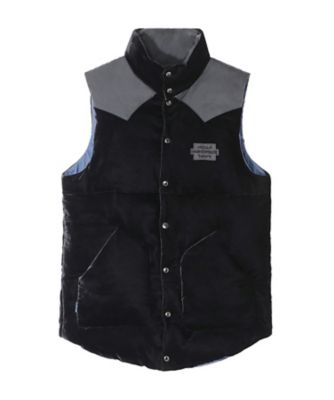 DOWN VEST FEATHER VELVET MB254ー1013
