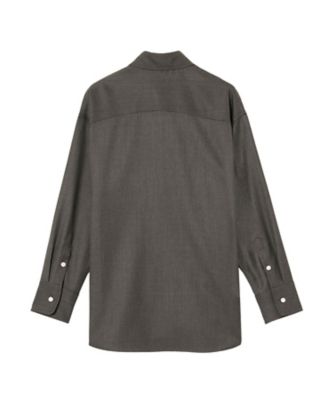 【美品】マディソンブルー CPO WOOL GRENCHECK シャツ　３ AZUL BY MOUSSY | メッシュロングシャツブルゾン (ブルゾン