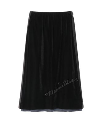 美品★マディソンブルー TIERED SKIRT ティアード スカート 00 黒 スカート TIERED SK METAL MB244－6013