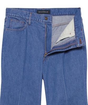 CENTER CREASE FLARE PANTS DENIM