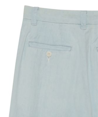 PLEATED WIDE LEG PT CHAMBRAY（VW