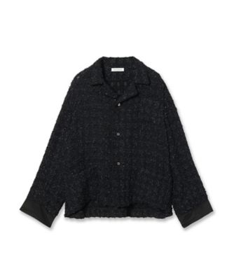 （新品未使用）MANOF TWEED WIDE ALL IN ONE ブラック PAJAMA SHIRTS TWEED MB264ー5007