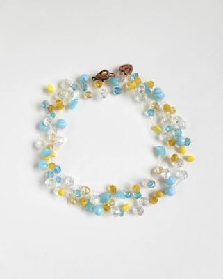 ＜Milly Callegari (Women)＞フラワーブルー＆イエロー　ネックレス　ＭＣ００６－ＦＢＹ１４８