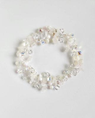 ＜Milly Callegari (Women)＞フラワーホワイト＆クリア　ネックレス　ＭＣ００６－ＦＷＫ２７０