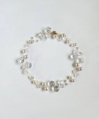 ＜Milly Callegari (Women)＞ハーフロングネックレスクリスタルパール　ＭＣ００６－ＭＣＰ２２０