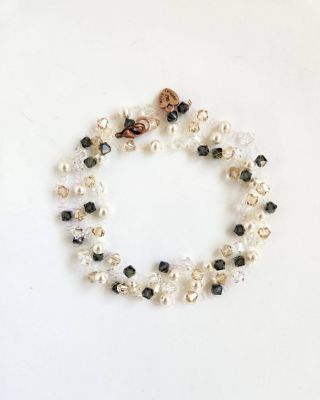 ＜Milly Callegari (Women)＞ガラスパール＆シャンパン＆ブラック　ネックレス